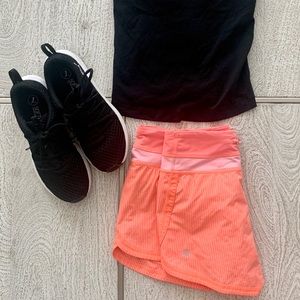 🍋 Lululemon Speed Short ⚡️Wagon Stripe Pop Orange